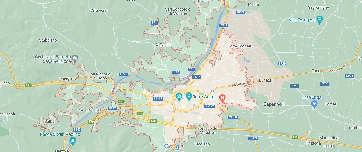 Mappa Lucca