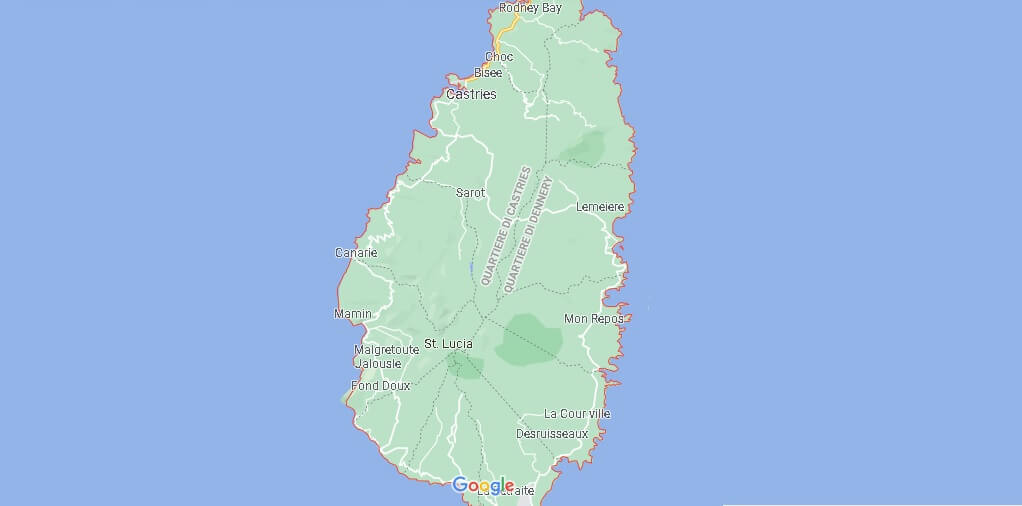 Mappa Saint Lucia