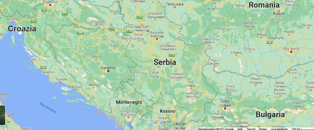 Mappa Serbia