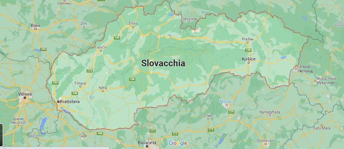 Mappa Slovacchia