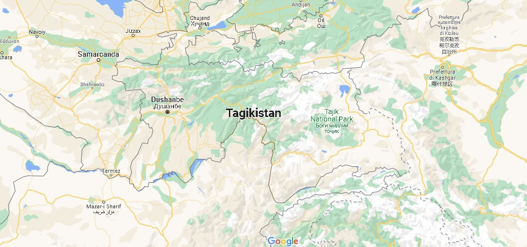 Mappa Tagikistan