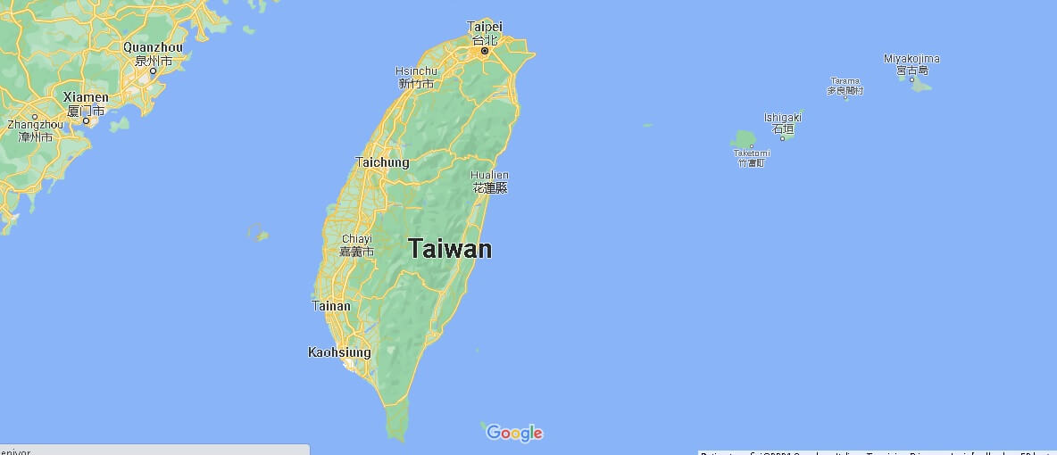 Mappa Taiwan