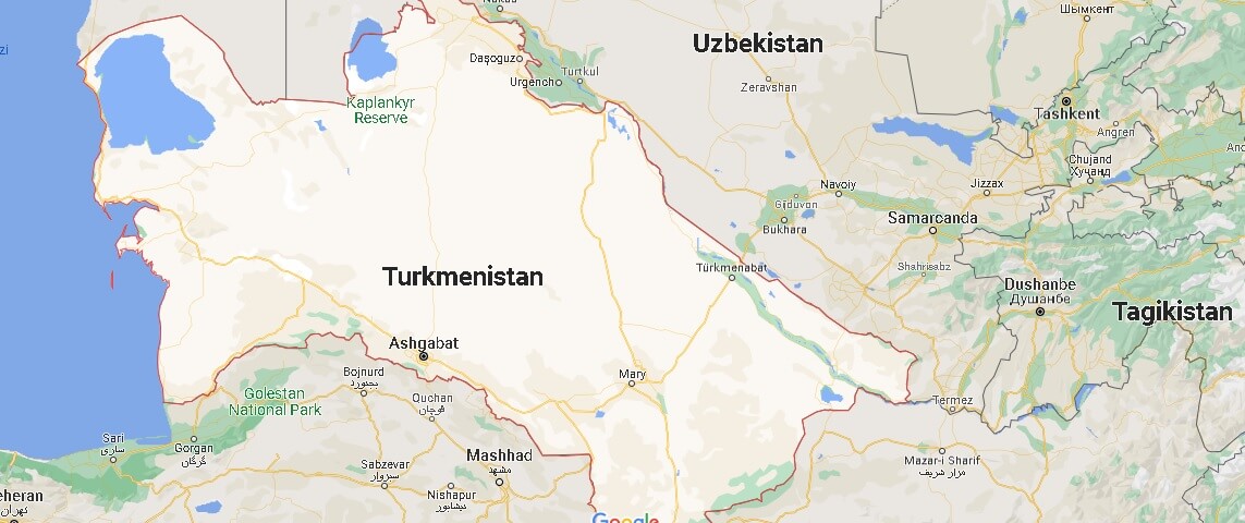 Mappa Turkmenistan