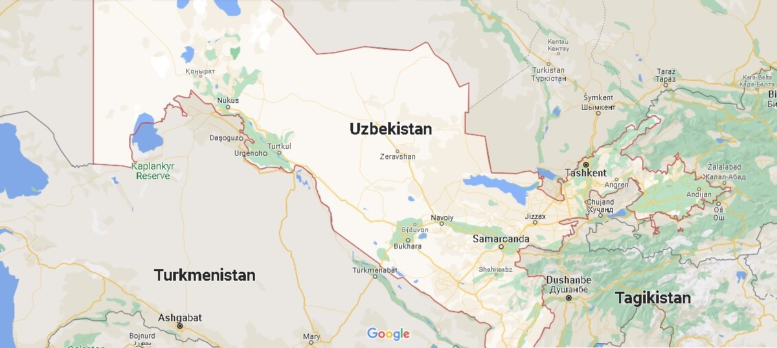 Mappa Uzbekistan