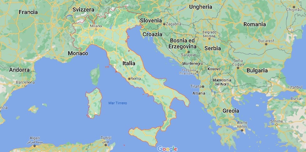 Mappa l'Italia