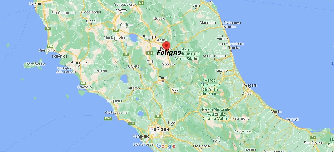 Dove si trova Foligno, Italy