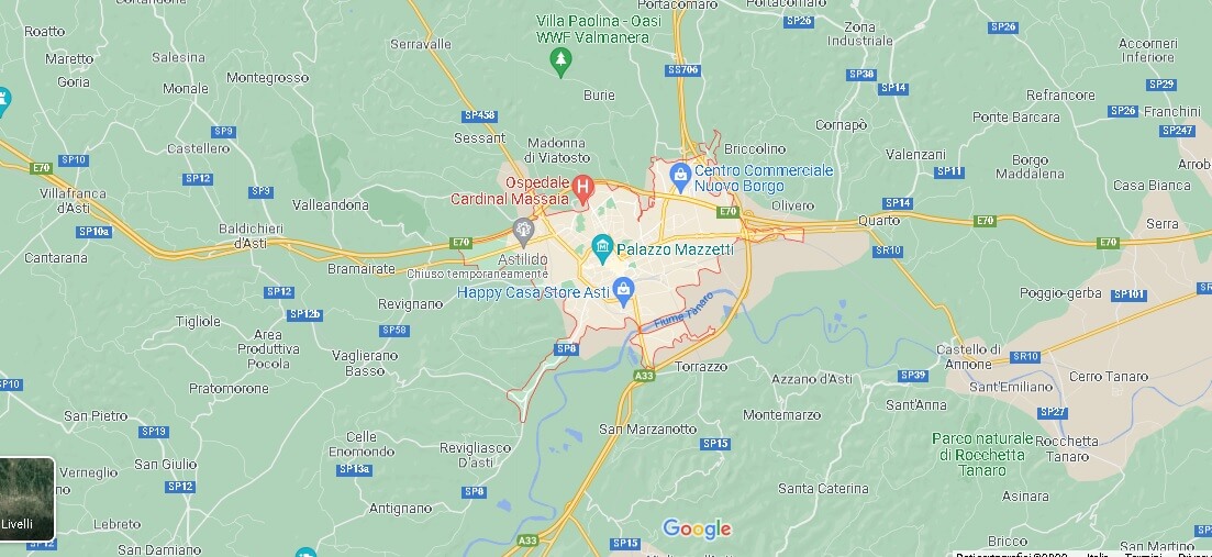 Mappa Asti