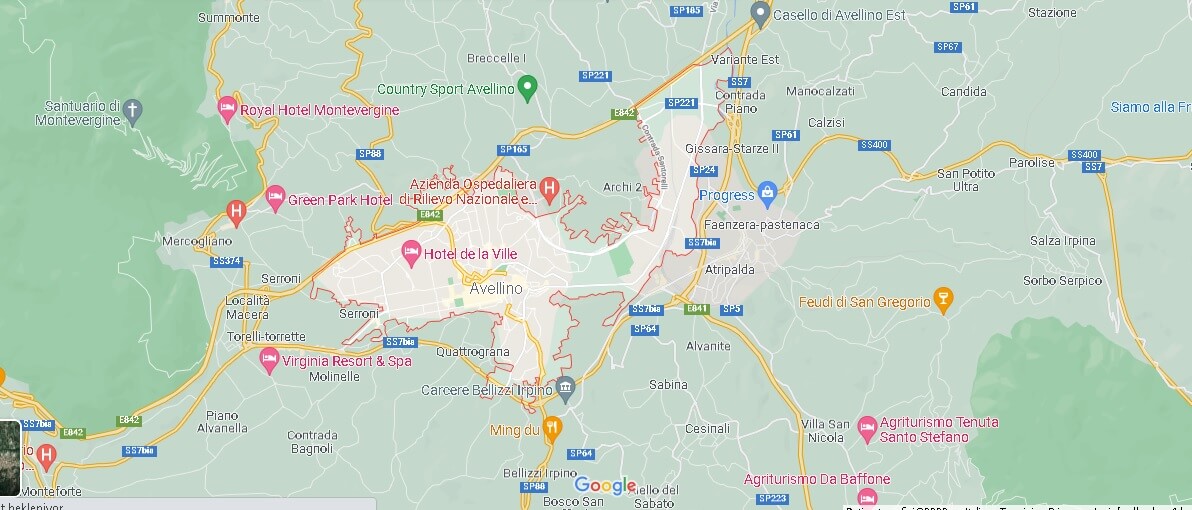 Mappa Avellino