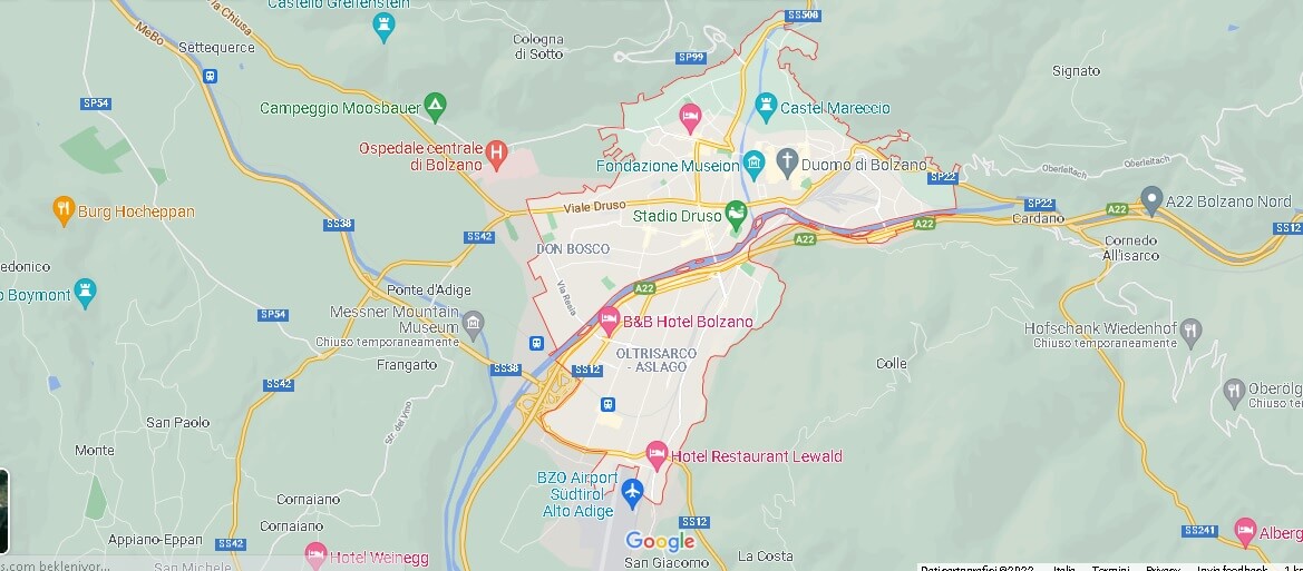 Mappa Bolzano