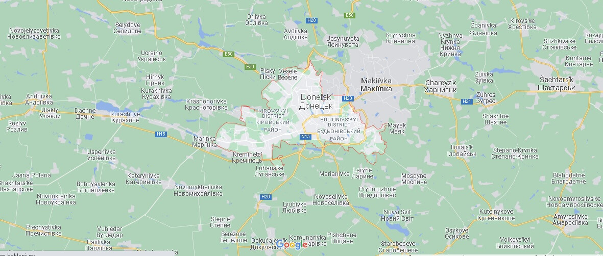 Mappa Donetsk