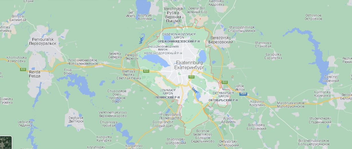 Mappa Ekaterinburg
