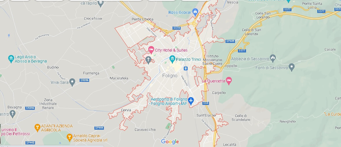 Mappa Foligno