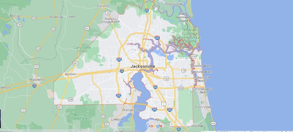 Mappa Jacksonville