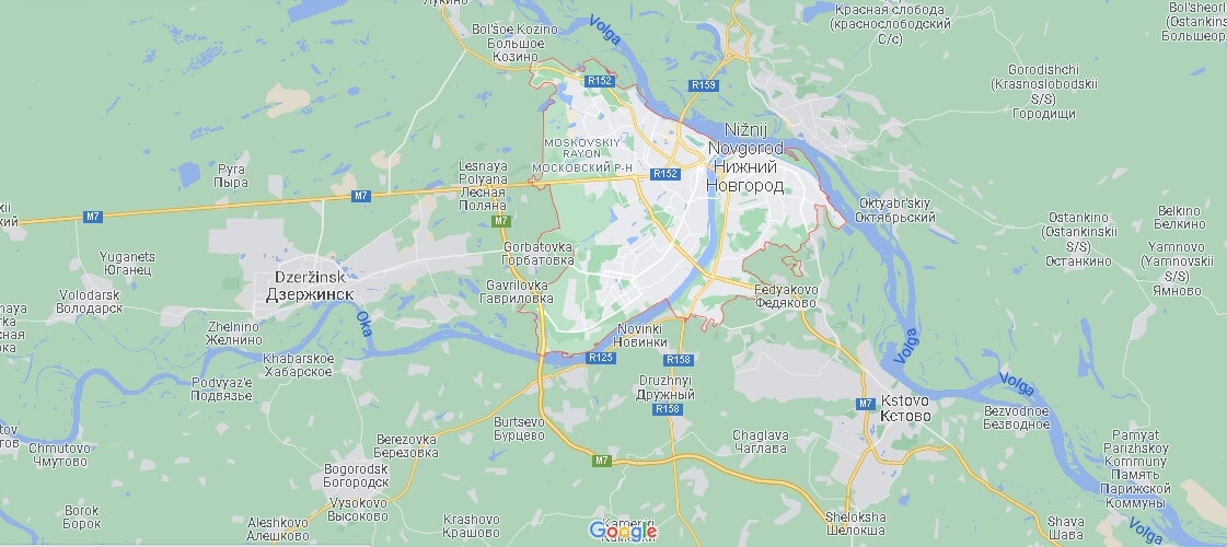 Mappa Nižnij Novgorod
