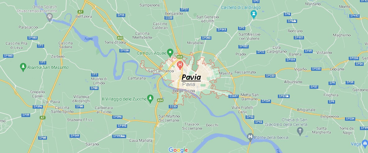 Mappa Pavia