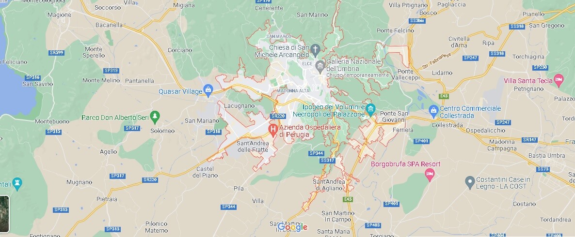 Mappa Perugia