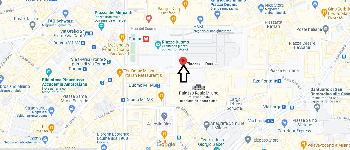 Mappa Piazza del Duomo