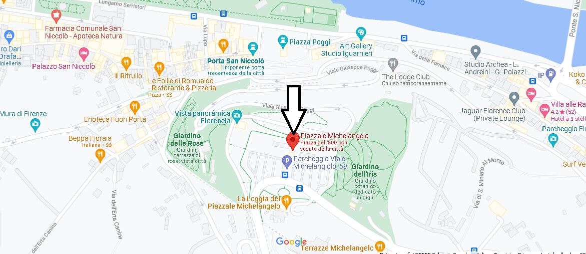 Mappa Piazzale Michelangelo