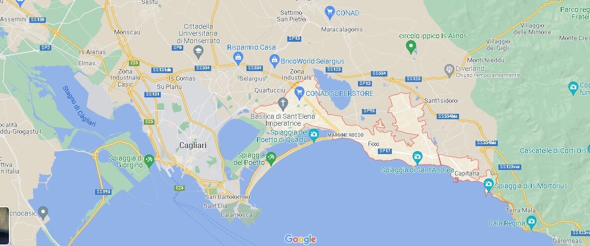 Mappa Quartu Sant'Elena