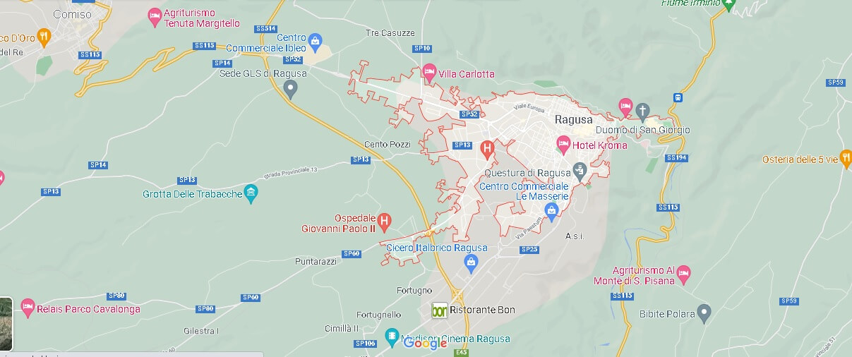 Mappa Ragusa