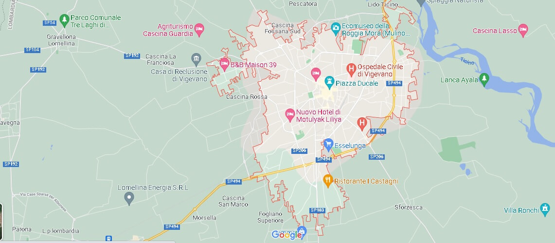 Mappa Vigevano