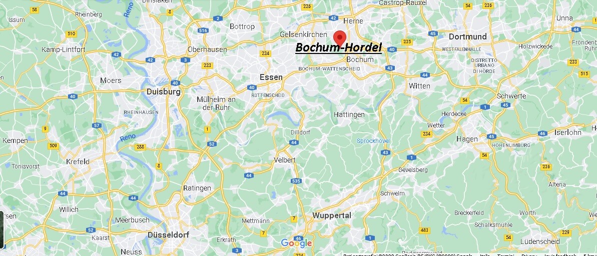 Dove si trova Bochum-Hordel Germania