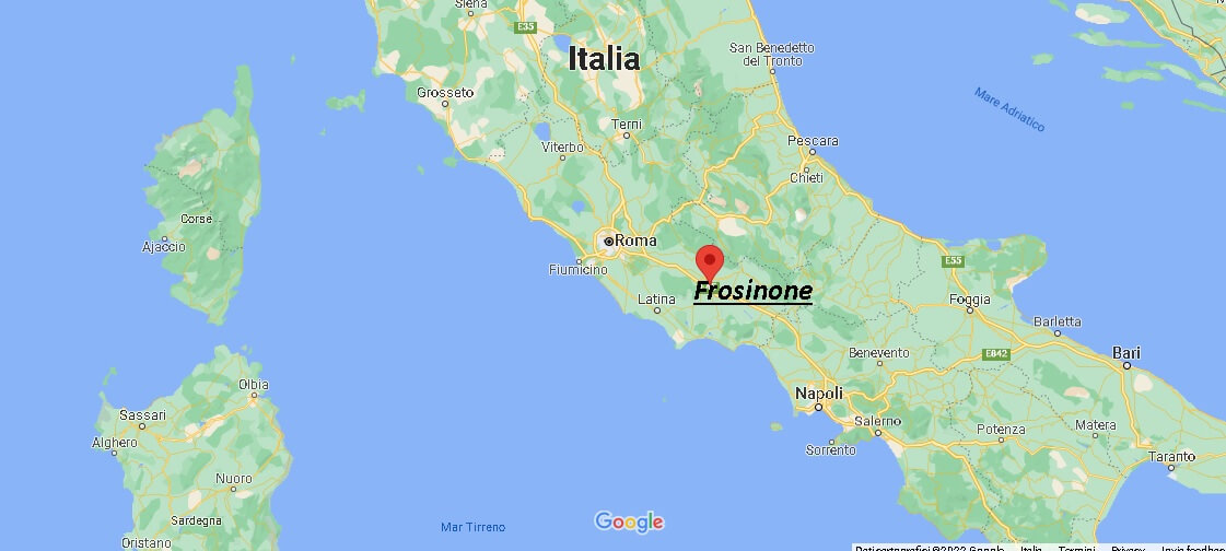 Dove si trova Frosinone Italia