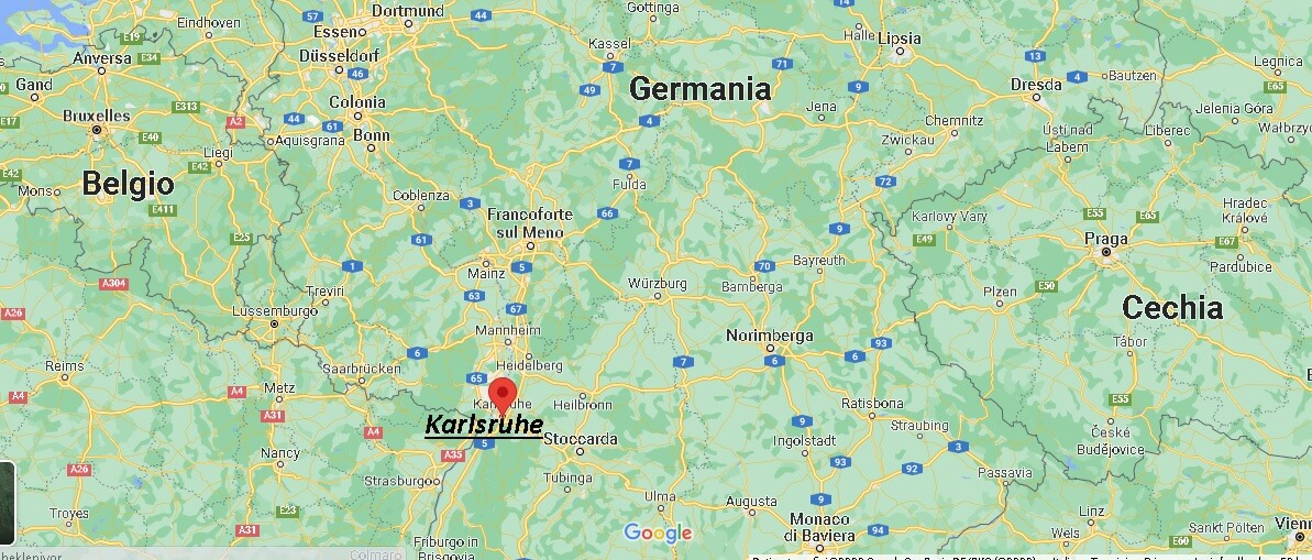 Dove si trova Karlsruhe Germania