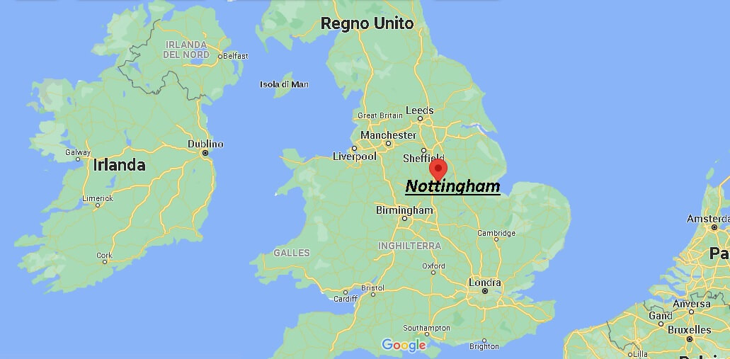 Dove si trova Nottingham Regno Unito