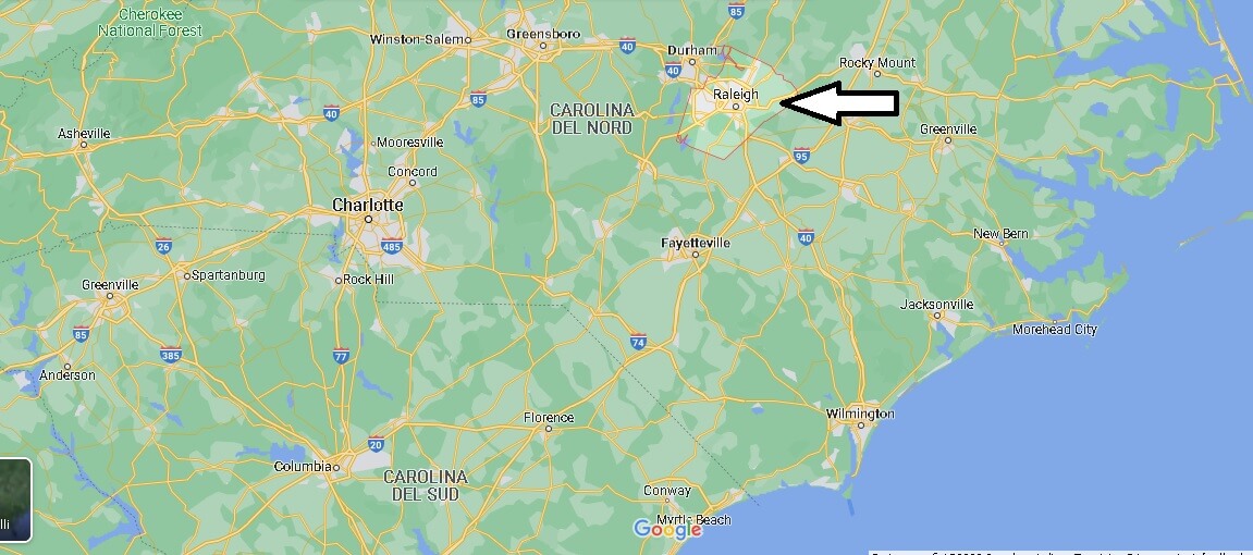 Dove si trova Raleigh Stati Uniti? Mappa Raleigh
