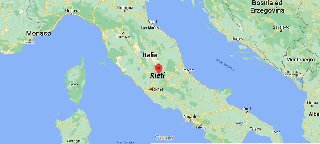 Dove si trova Rieti Italia
