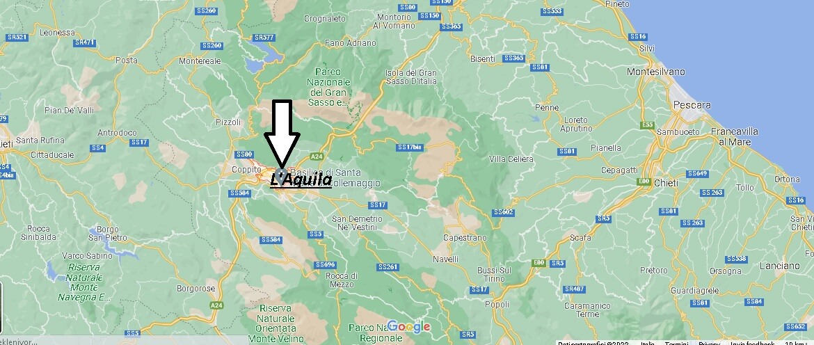 In quale parte del territorio si trova l'Aquila