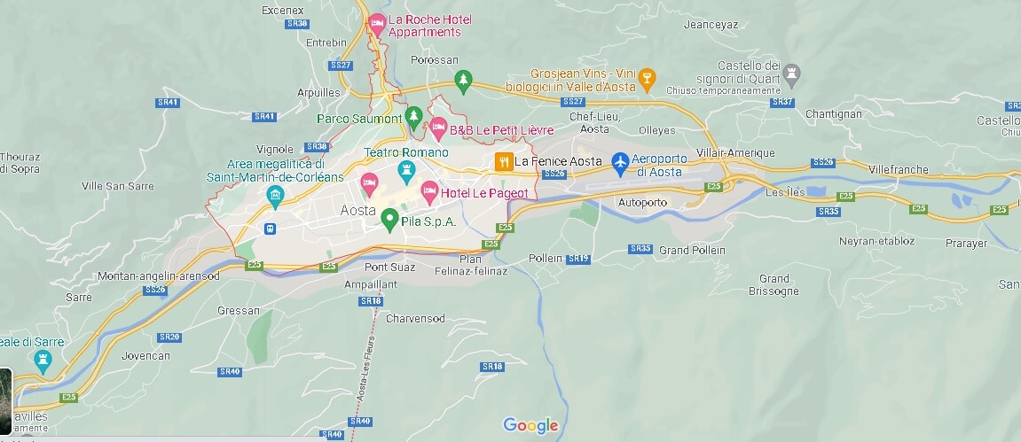 Mappa Aosta