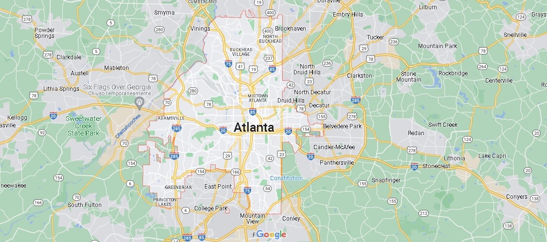 Mappa Atlanta