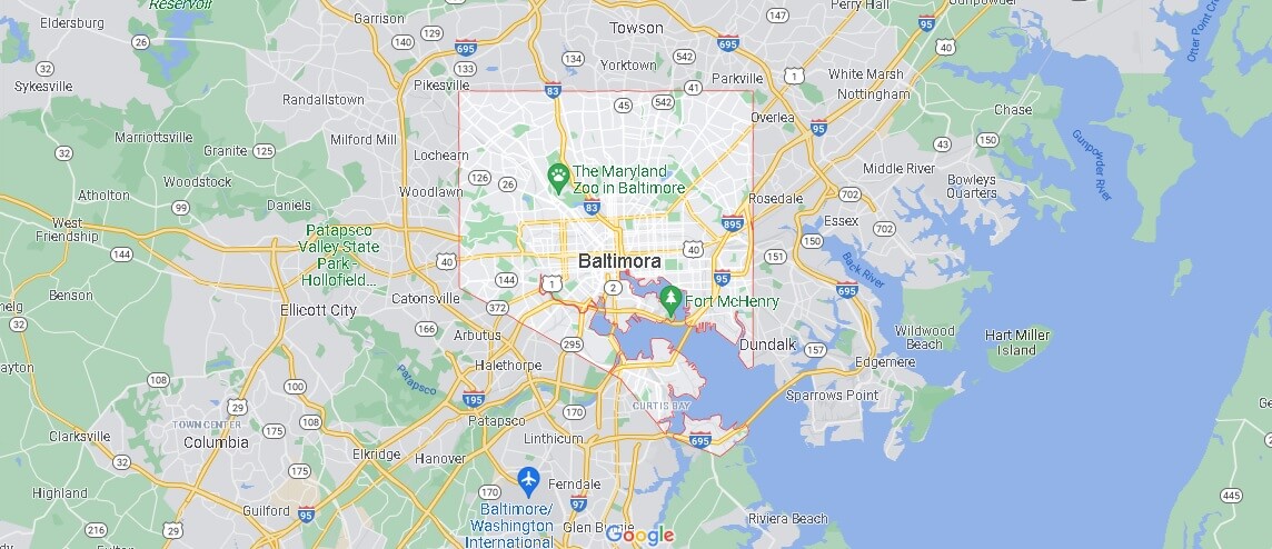 Mappa Baltimore