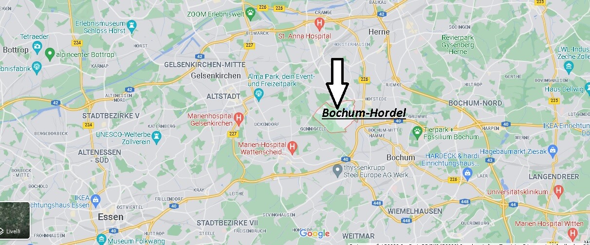 Mappa Bochum-Hordel