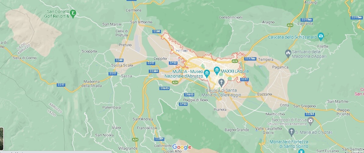 Mappa L'Aquila