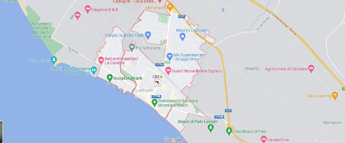 Mappa Ladispoli