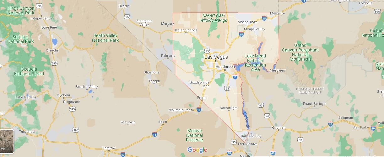 Mappa Las Vegas