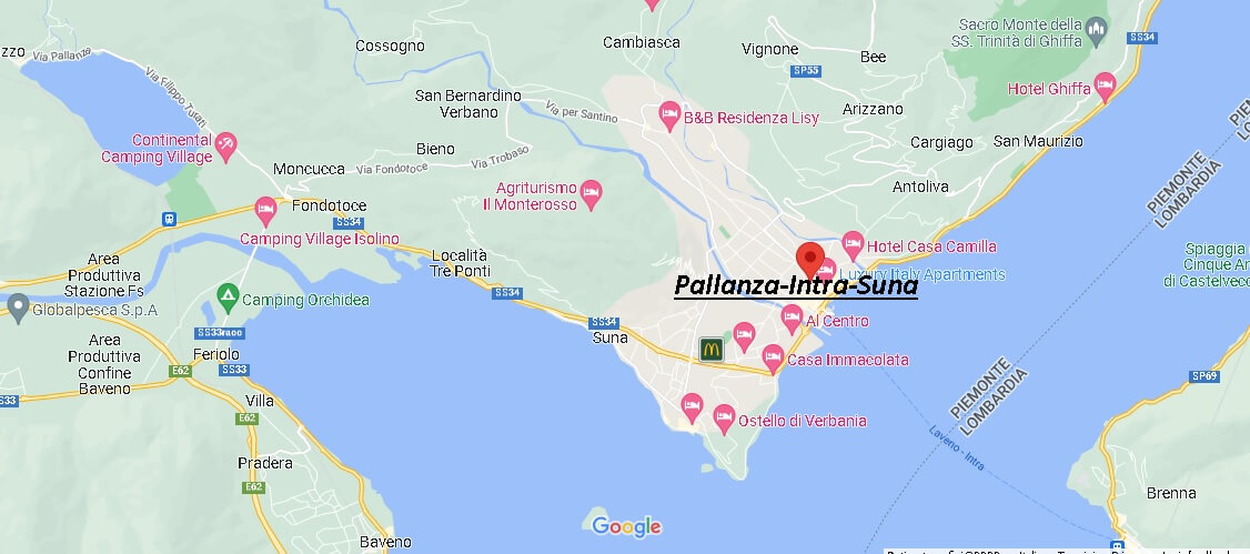 Mappa Pallanza-Intra-Suna