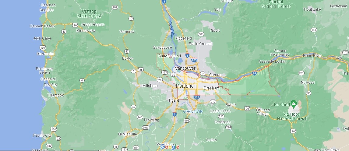 Mappa Portland