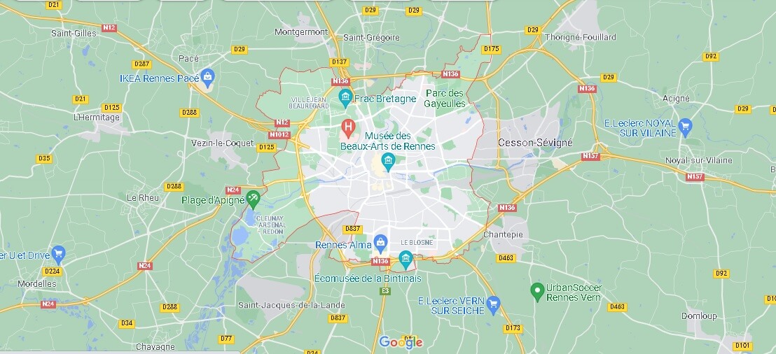 Mappa Rennes