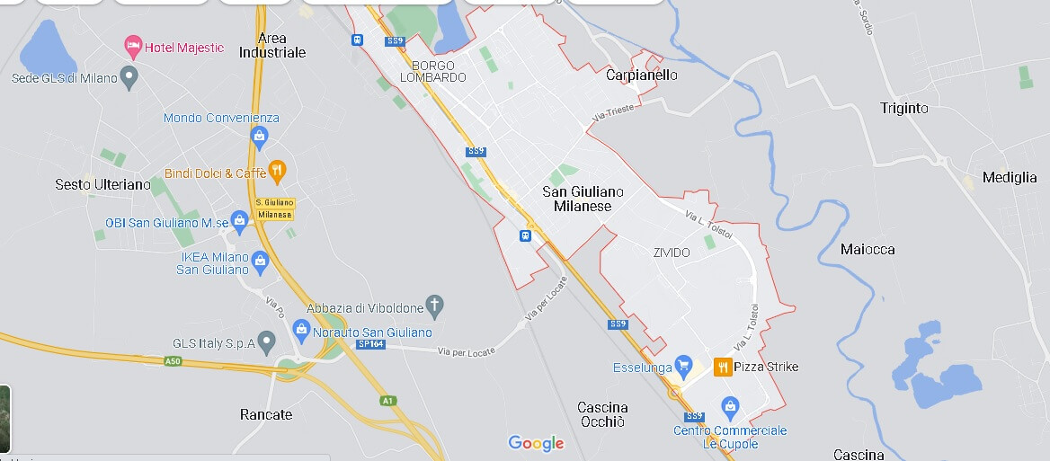Mappa San Giuliano Milanese