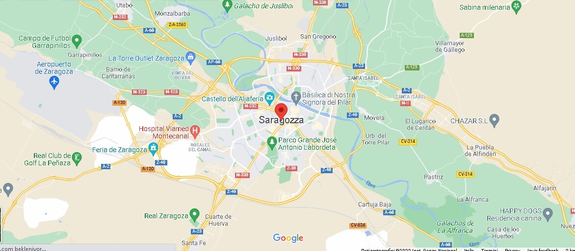 Mappa Saragozza