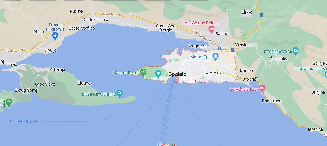 Mappa Spalato
