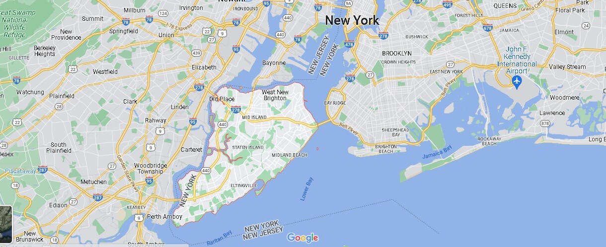 Mappa Staten Island