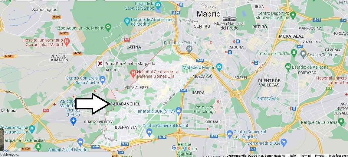 Dove si trova Carabanchel Spagna? Mappa Carabanchel