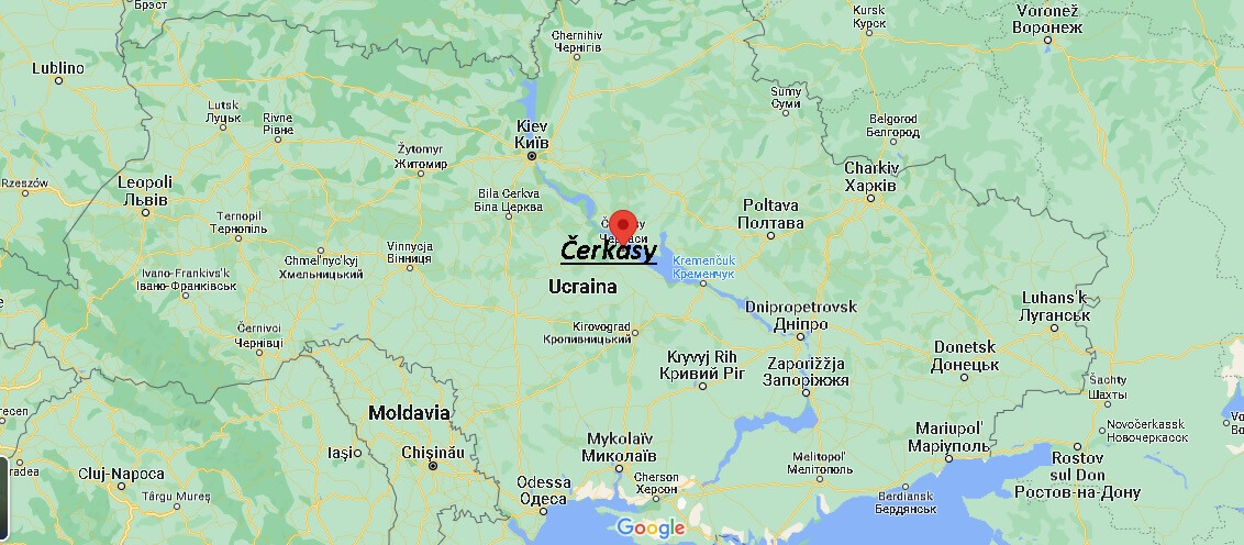 Dove si trova Čerkasy Ucraina