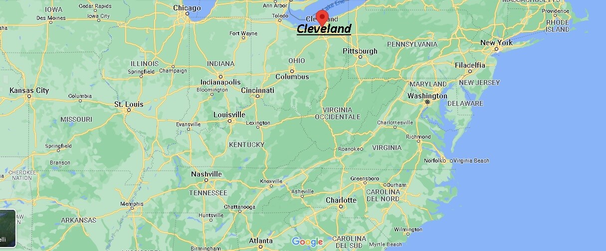Dove si trova Cleveland Stati Uniti