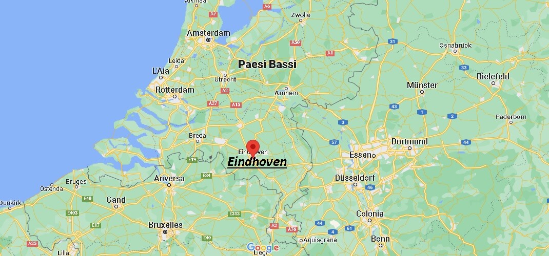 Dove si trova Eindhoven Paesi Bassi